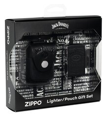 Подарочный набор зажигалка Zippo 48460 Jack Daniel's® и кожаный чехол цена и информация | Зажигалки и аксессуары | 220.lv