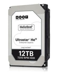 Western Digital Ultrastar He12 3,5 дюйма, 12000 ГБ, Serial ATA III цена и информация | Внутренние жёсткие диски (HDD, SSD, Hybrid) | 220.lv