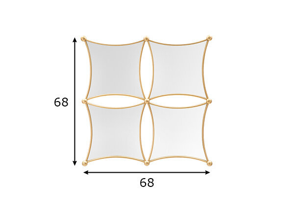 Spogulis Jalo, zeltains cena un informācija | Spoguļi | 220.lv