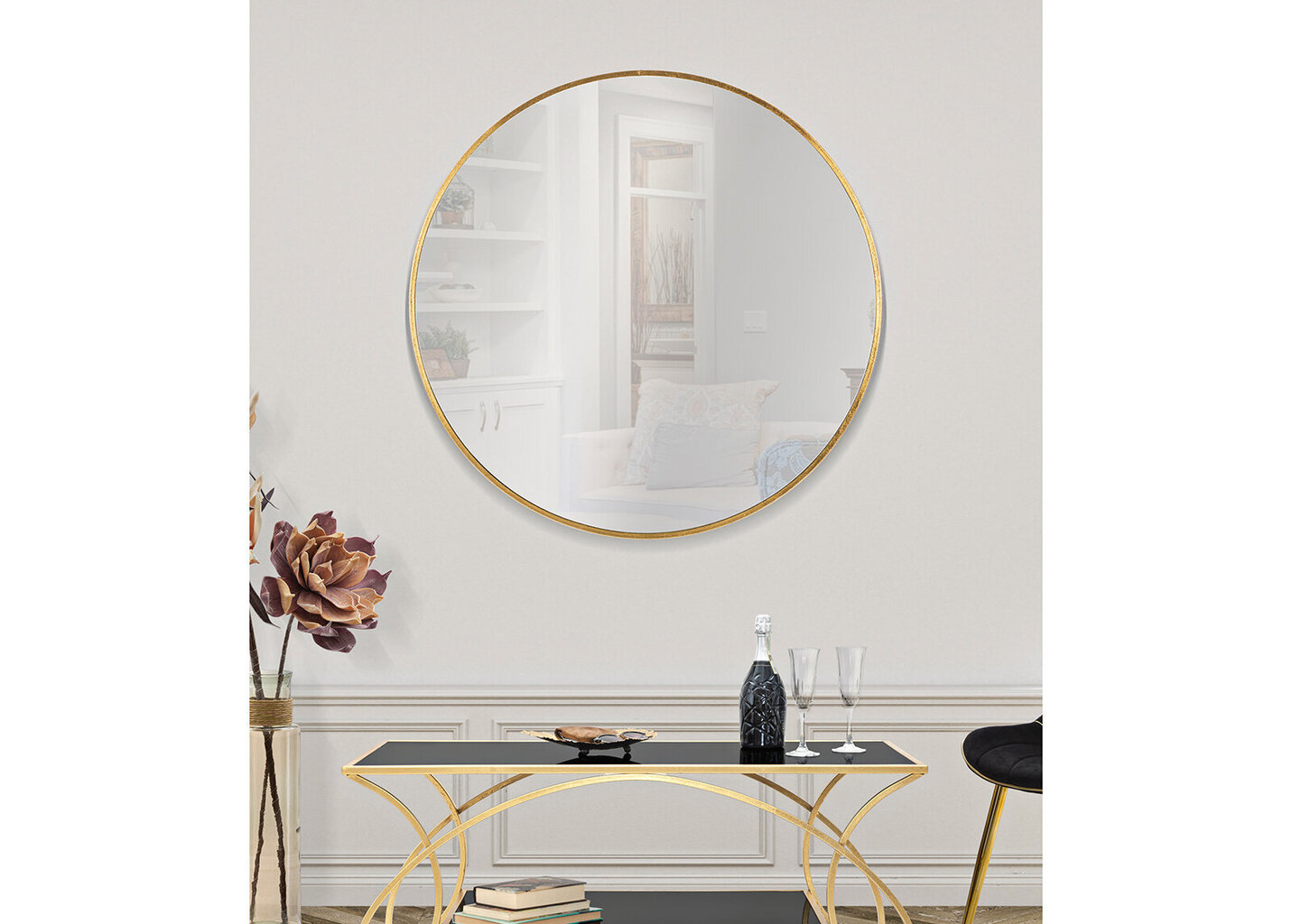 Spogulis Elegant, zeltains cena un informācija | Spoguļi | 220.lv