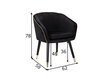 Krēsls A2A Glam, melns/zeltains cena un informācija | Atpūtas krēsli | 220.lv