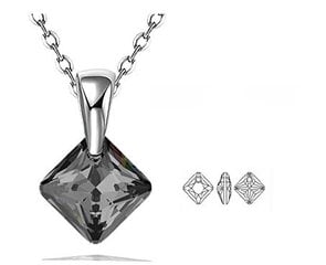 Серебряная подвеска с кристаллом Swarovski цена и информация | Украшения на шею | 220.lv