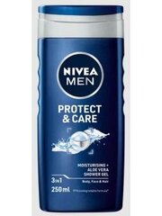 Nivea men 3in1 dušas gēls PROTECT&CARE (250ml) cena un informācija | Dušas želejas, eļļas | 220.lv