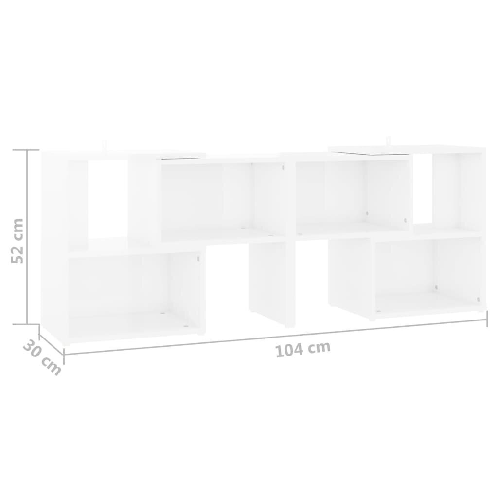 vidaXL TV plaukts, 104x30x52 cm, balts, skaidu plāksne cena un informācija | TV galdiņi | 220.lv
