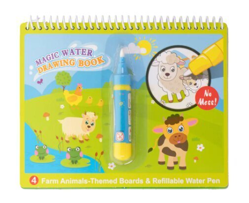 Ūdens krāsojamā grāmata Magic Water Animals, zaļa cena un informācija | Modelēšanas un zīmēšanas piederumi | 220.lv