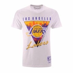 Футболка с коротким рукавом мужская Mitchell & Ness Los Angeles Lakers Белый цена и информация | Мужские футболки | 220.lv