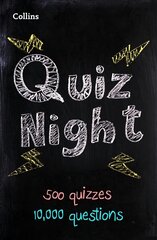 Collins Quiz Night: 10,000 Original Questions in 500 Quizzes 2nd Revised edition cena un informācija | Grāmatas par veselīgu dzīvesveidu un uzturu | 220.lv