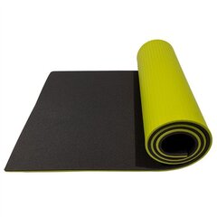 Коврик Yate Fitness 190 антрацитовый светло-зеленый цвет цена и информация | Коврики для йоги, фитнеса | 220.lv