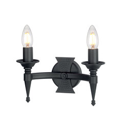 Sienas lampa Elstead Lighting Saxon SAX2-BLK cena un informācija | Sienas lampas | 220.lv