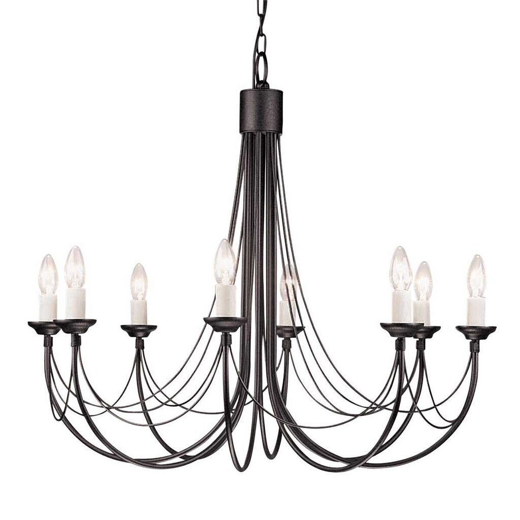 Piekaramā lampa Elstead Lighting Carisbrooke CB8-BLACK cena un informācija | Lustras | 220.lv