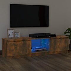 TV skapis ar LED apgaismojumu,dūmakains ozols, 120x30x35,5cm kaina ir informacija | TV galdiņi | 220.lv