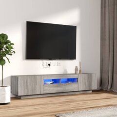 TV skapju komplekts ar LED, 2 daļas, pelēks ozols, priede цена и информация | Тумбы под телевизор | 220.lv