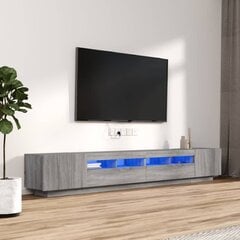 TV skapju komplekts ar LED, 3 daļas, pelēks ozols, priede цена и информация | Тумбы под телевизор | 220.lv