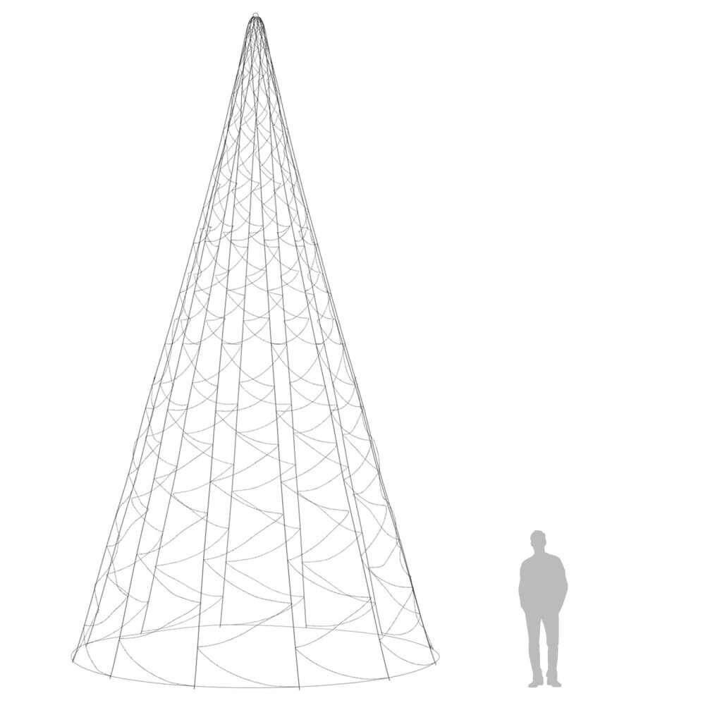 Ziemassvētku apgaismojums karoga mastam, 800cm, 3000 LED cena un informācija | Ziemassvētku lampiņas, LED virtenes | 220.lv