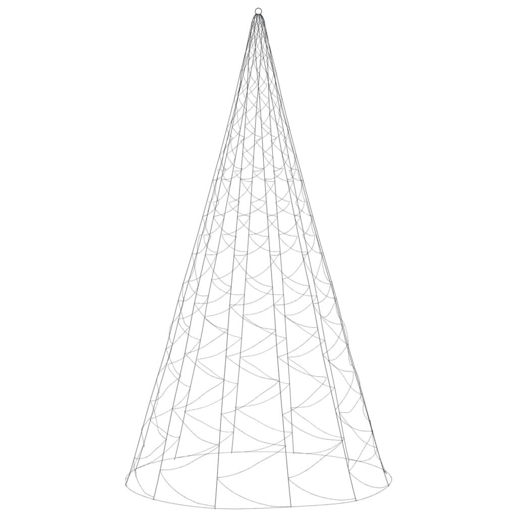 Ziemassvētku apgaismojums karoga mastam, 500cm, 1400 LED cena un informācija | Ziemassvētku lampiņas, LED virtenes | 220.lv