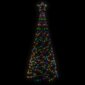 Ziemassvētku eglīte ar metāla kātu vidaXL, 70x180 cm, 200 LED cena un informācija | Ziemassvētku lampiņas, LED virtenes | 220.lv