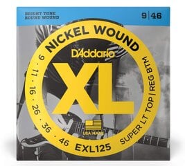 Струны для электрогитары D'Addario EXL125 .009 цена и информация | D'Addario Музыкальные инструменты и принадлежности | 220.lv