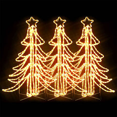 Ziemassvētku egles figūras, 3 gab., 360 LED цена и информация | Рождественские украшения | 220.lv