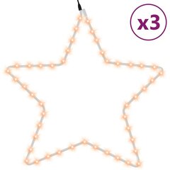 Ziemassvētku zvaigznes figūras, 3 gab., 48 LED цена и информация | Рождественские украшения | 220.lv