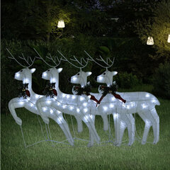 Ziemassvētku ziemeļbrieži, 4 gab., 80 LED cena un informācija | Ziemassvētku dekorācijas | 220.lv