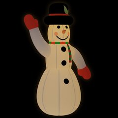 Piepūšams dekoratīvs sniegavīrs, LED, 370cm cena un informācija | Ziemassvētku dekorācijas | 220.lv