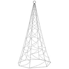 Ziemassvētku egle karoga mastam, 180 cm, 200 LED cena un informācija | Ziemassvētku lampiņas, LED virtenes | 220.lv