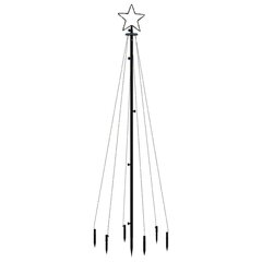 Ziemassvētku eglīte ar mietu, 180cm, 108 LED cena un informācija | Ziemassvētku lampiņas, LED virtenes | 220.lv