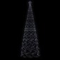 Ziemassvētku eglīte ar metāla kātu vidaXL, 160x500 cm, 1400 LED цена и информация | Ziemassvētku lampiņas, LED virtenes | 220.lv