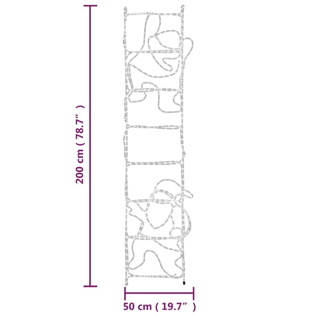 Ziemassvētku vecīšu dekorācija, 552 LED cena un informācija | Ziemassvētku lampiņas, LED virtenes | 220.lv