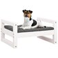 Gulta suņiem vidaXL, 55,5x45,5x28 cm, balts cena un informācija | Suņu gultas, spilveni, būdas | 220.lv