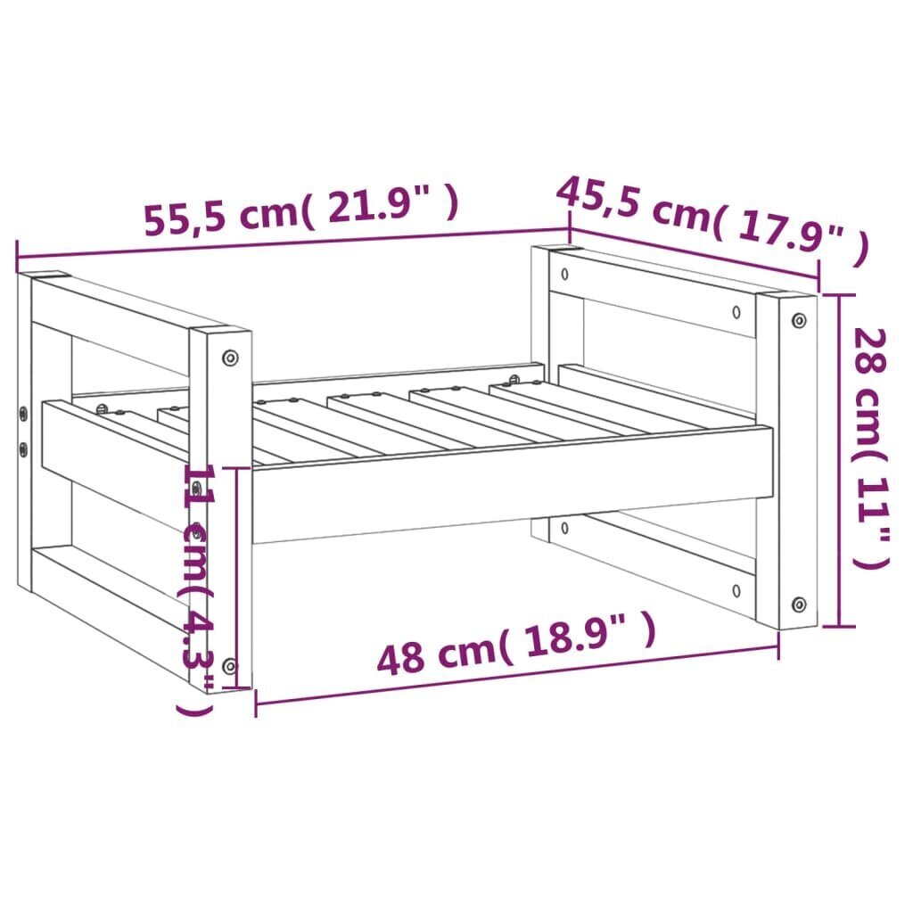 Gulta suņiem vidaXL, 55,5x45,5x28 cm, balts cena un informācija | Suņu gultas, spilveni, būdas | 220.lv