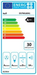 Neff D57ML66N1 cena un informācija | Tvaika nosūcēji | 220.lv