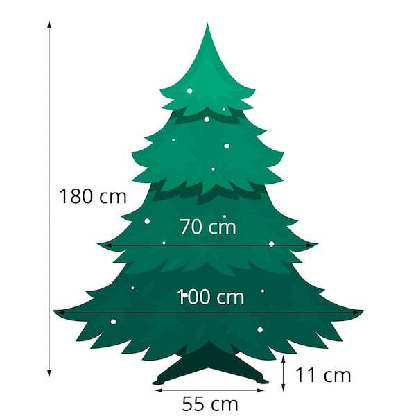 Mākslīgā Ziemassvētku eglīte - dimanta priede Springos CT0077 1,8m cena un informācija | Mākslīgās egles, vainagi, statīvi | 220.lv