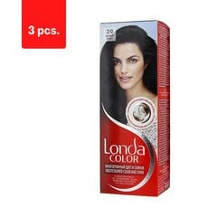 Краска для волос LONDA Black, 2/0 х 3 шт.  цена и информация | Краска для волос | 220.lv