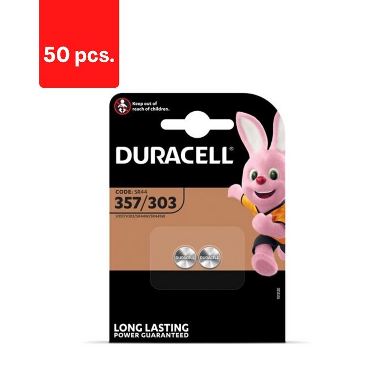 Baterijas DURACELL 303, 2 gb x 50 pac. cena un informācija | Baterijas | 220.lv