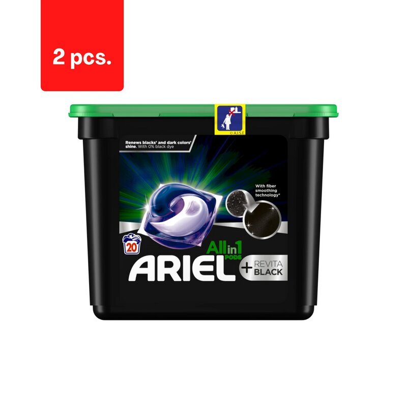 Mazgāšanas kapsulas Ariel Black, 20 vienības x 2 vienības. cena un informācija | Veļas mazgāšanas līdzekļi | 220.lv