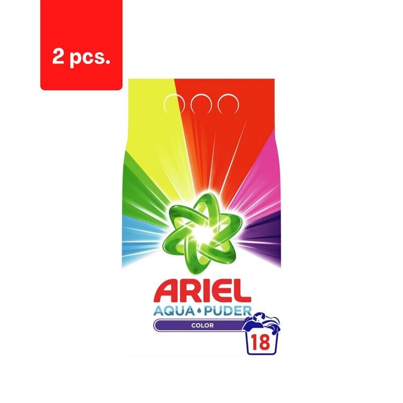 Veļas pulveris Ariel Color, 18sk x 2 gab. цена и информация | Veļas mazgāšanas līdzekļi | 220.lv