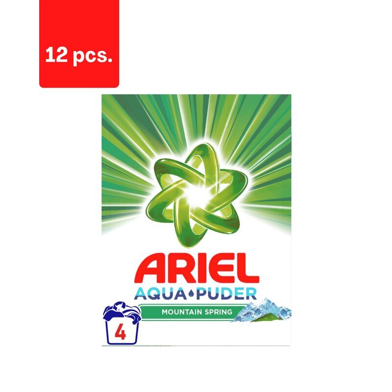 Veļas pulveris ARIEL Mountain Spring, 4 mazgāšanas reizes/ 260 g x 12 gab. цена и информация | Veļas mazgāšanas līdzekļi | 220.lv