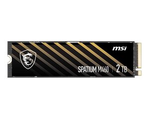 MSI Spatium M460 2TB PCIe 4.0 NVMe M.2 2280 (4900/4400 MB/s) 3D NAND cena un informācija | Iekšējie cietie diski (HDD, SSD, Hybrid) | 220.lv