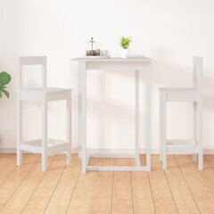 Bāra krēsls, 2 gab., balts, 40x41,5x112cm, priedes masīvkoks цена и информация | Стулья для кухни и столовой | 220.lv