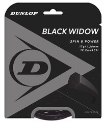 Stīgas tenisam Dunlop Black Widow 17G/ 1.26mm/12m цена и информация | Товары для большого тенниса | 220.lv