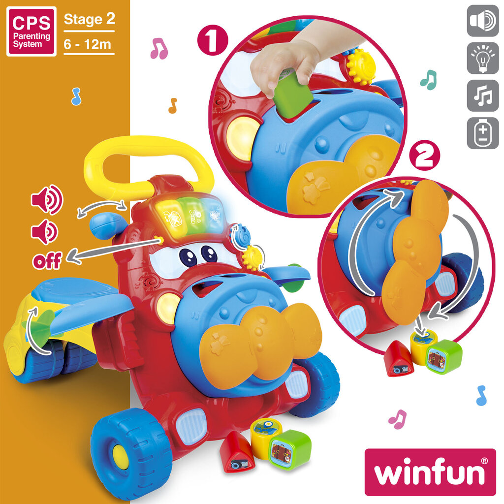 Interaktīva rotaļlieta - staigulis Winfun, 6-36mēn cena un informācija | Rotaļlietas zīdaiņiem | 220.lv