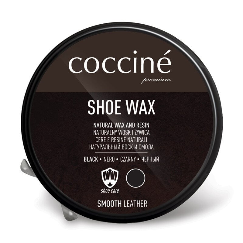 Ādas apavu kopšanas vasks (melns) - Coccine shoe wax cena un informācija | Līdzekļi apģērbu un apavu kopšanai | 220.lv