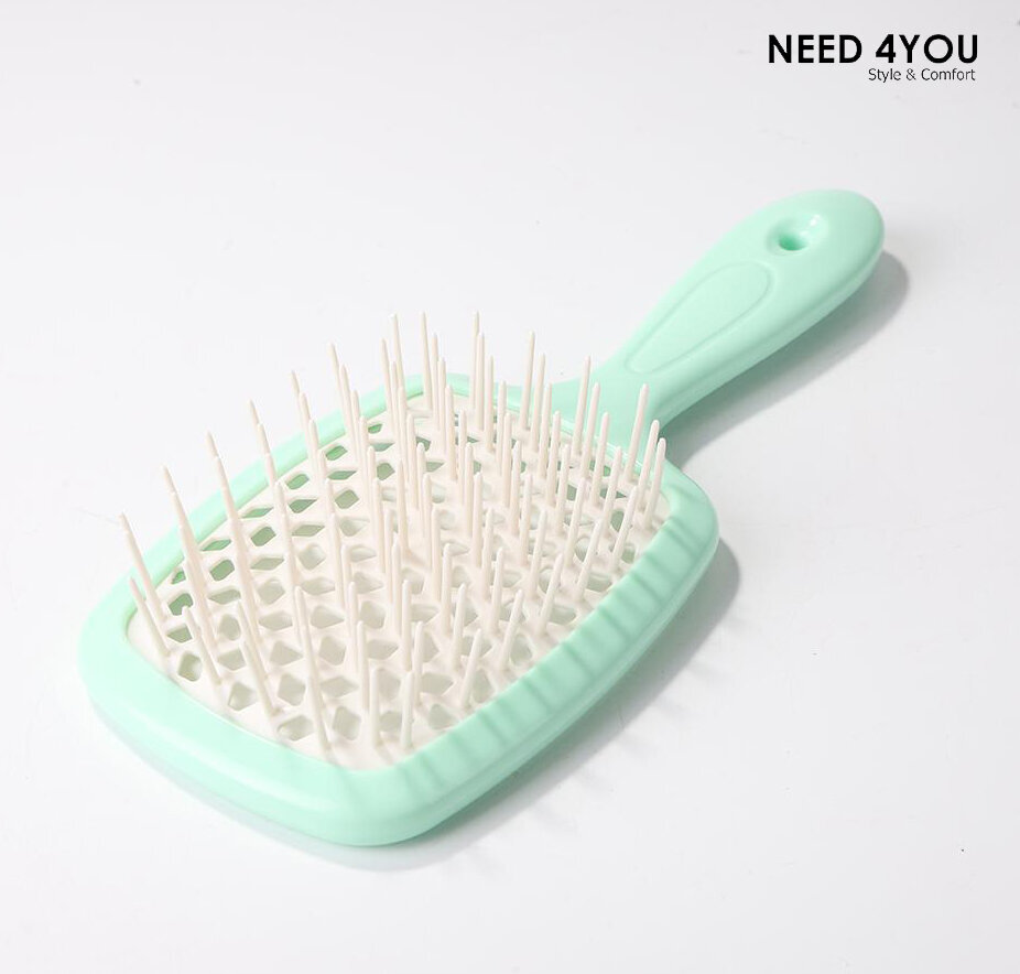 Matu ķemme Superbrush by Need 4You, zaļš цена и информация | Matu sukas, ķemmes, šķēres | 220.lv