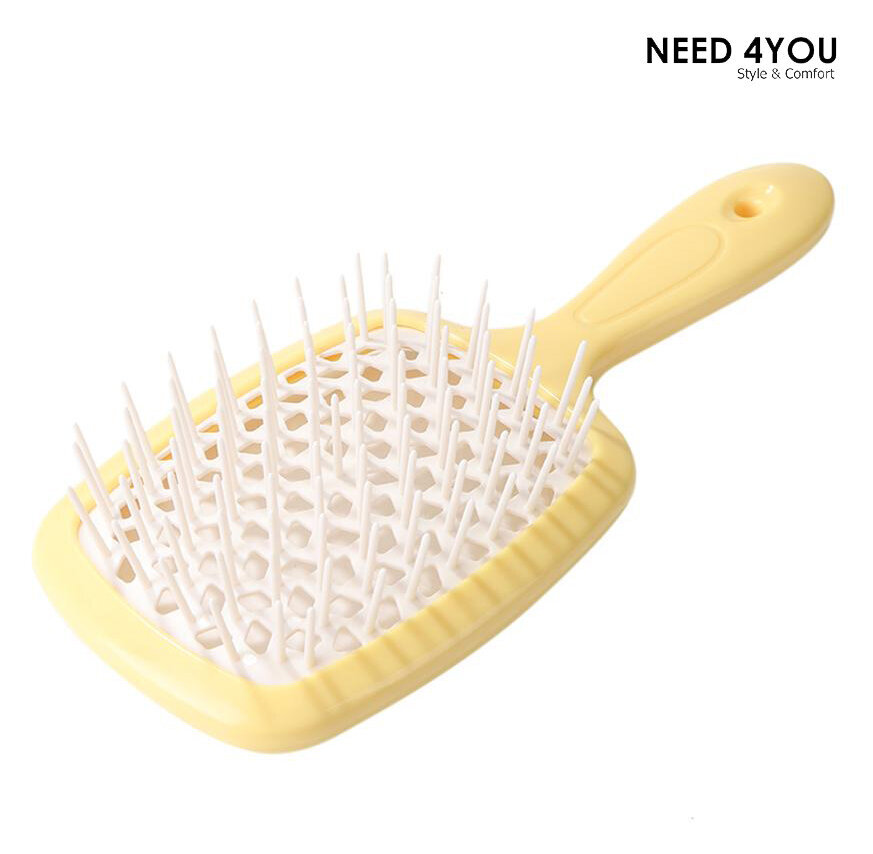 Matu ķemme Superbrush by Need 4You, dzeltens цена и информация | Matu sukas, ķemmes, šķēres | 220.lv