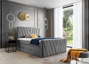 Кровать NORE Candice Nube 04, 160x200 см, серый цвет цена и информация | Кровати | 220.lv