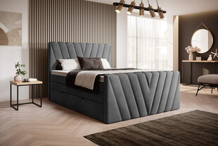 Кровать NORE Candice Loco 06, 160x200 см, серый цвет цена и информация | Кровати | 220.lv