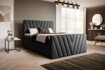 Кровать NORE Candice Flores 10, 160x200 см, черный цвет