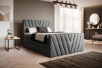 Кровать NORE Candice Flores 04, 160x200 см, серый цвет