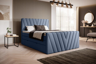 Кровать NORE Candice Gojo 40, 140x200 см, синий цвет цена и информация | Кровати | 220.lv